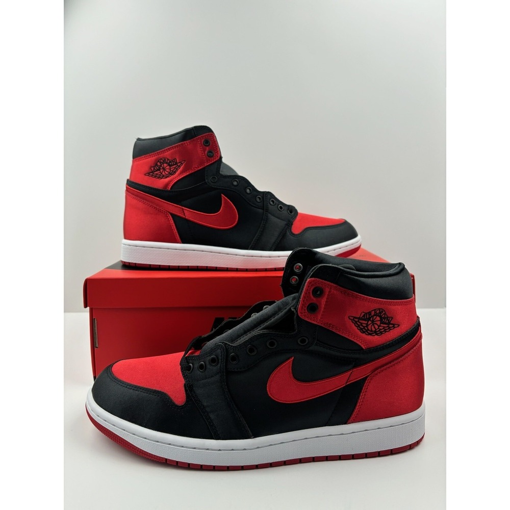Nike Air Jordan 1 Retro High OG Satin Bred Women's Size 12/10.5M (FD4810-061)